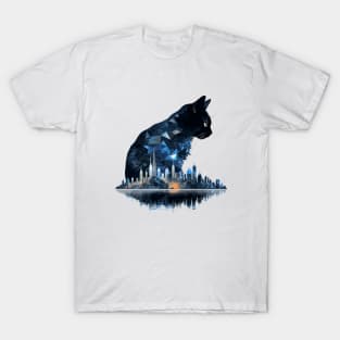 Cat Pet Animal Beauty Nature City Discovery T-Shirt